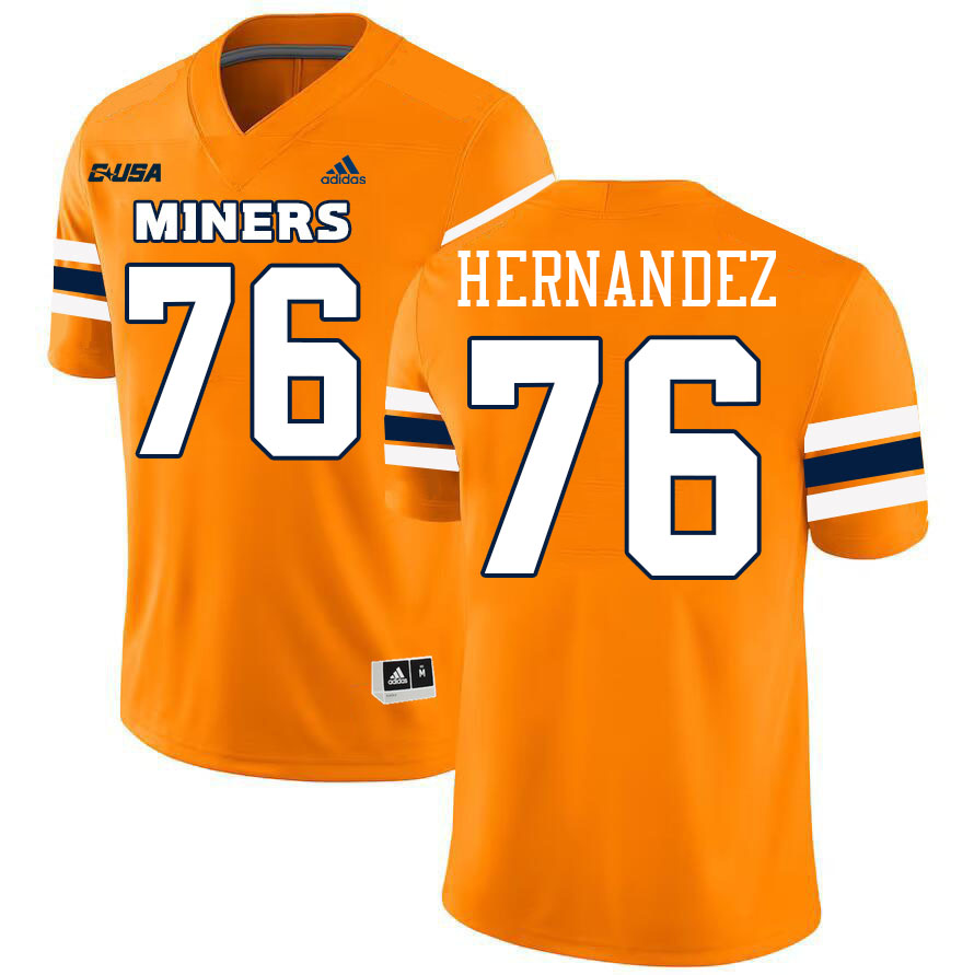 Will Hernandez UTEP Jersey,UTEP Miners #76 Will Hernandez College Football Jersey,Uniforms-Orange